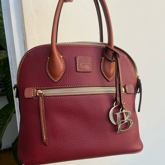 Dooney Bourke Domed Satchel Wine - Picture 5 of 5